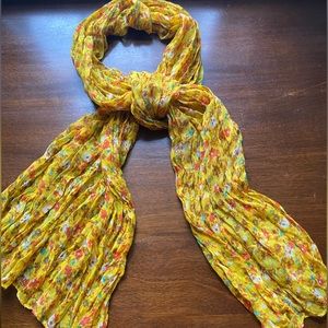 Lightweight Scarf - yellow, brown, green & orange
